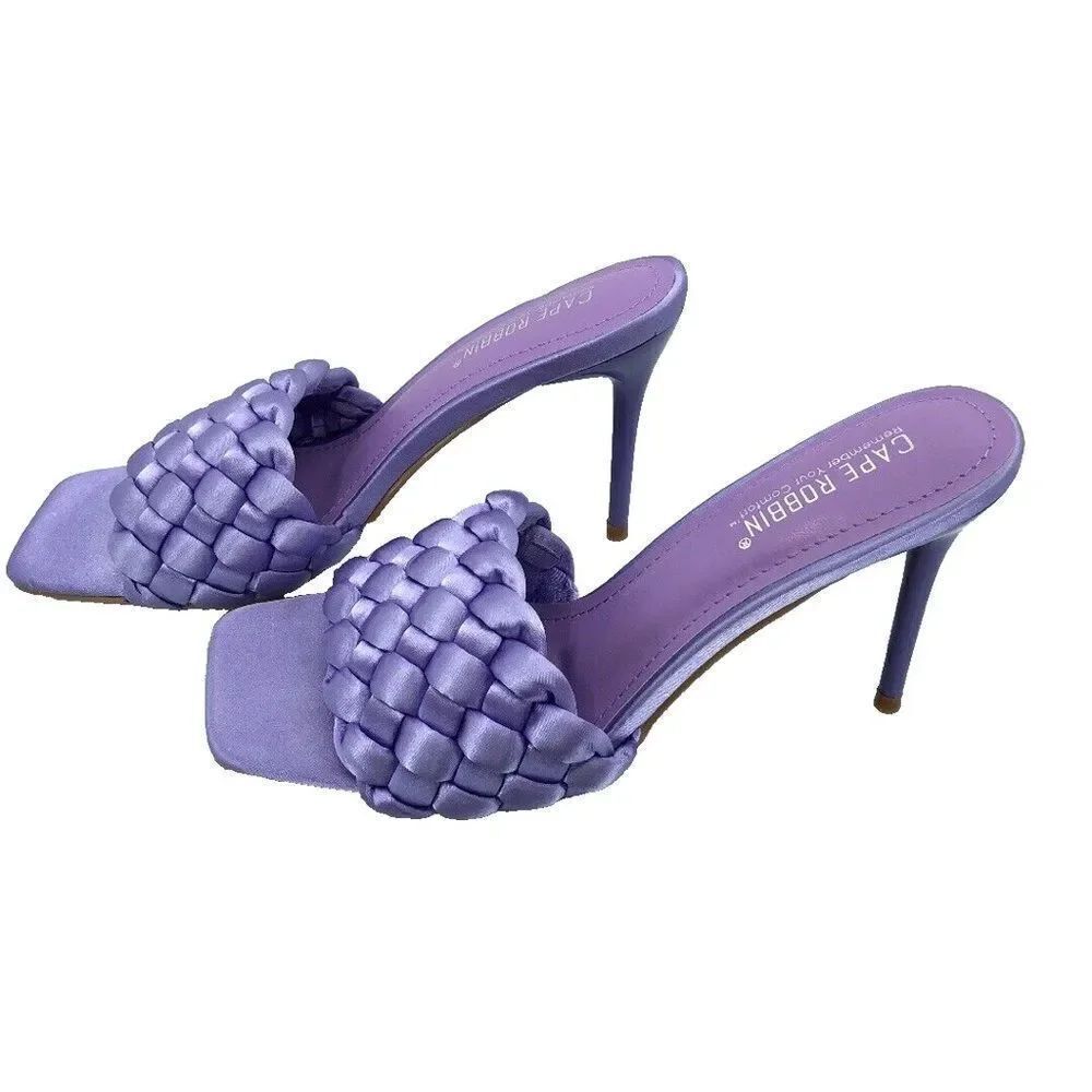 Cape Robbins Miella weaved heel sandals size 7.5